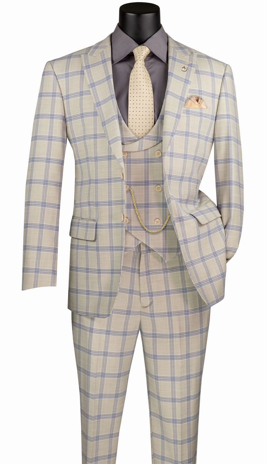 Vinci  MV2W-5-BEIGE Mens Suit