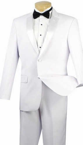 Vinci T-900-WHT Mens Tuxedo