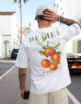 White Mandarin T-Shirt