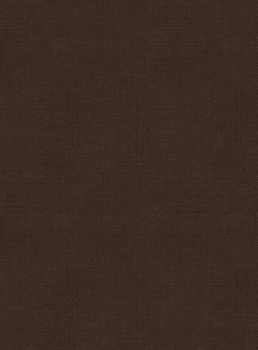 Worsted Brown Wool Suit