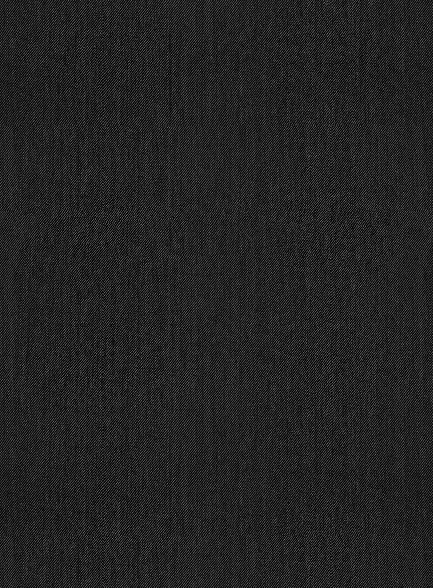 Worsted Dark Charcoal Wool Suit